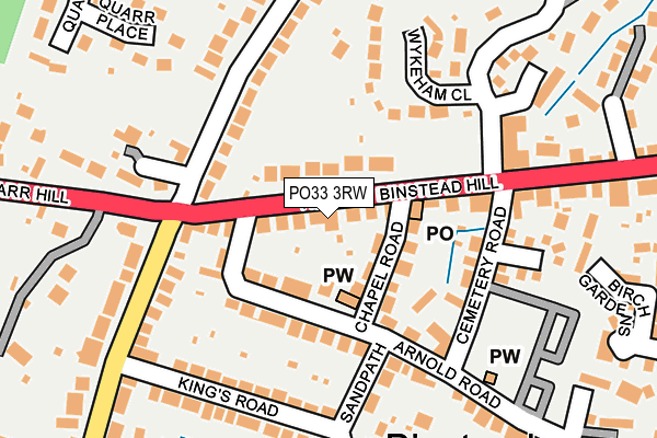 PO33 3RW map - OS OpenMap – Local (Ordnance Survey)