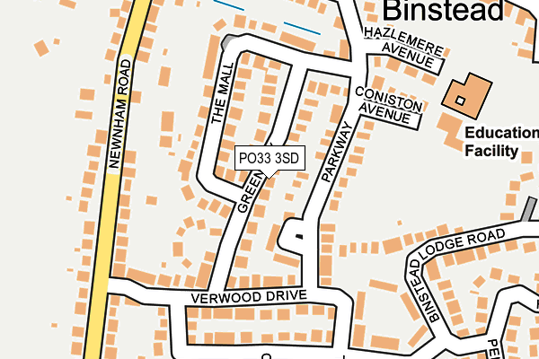 PO33 3SD map - OS OpenMap – Local (Ordnance Survey)