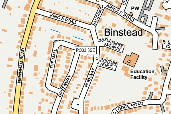 PO33 3SE map - OS OpenMap – Local (Ordnance Survey)