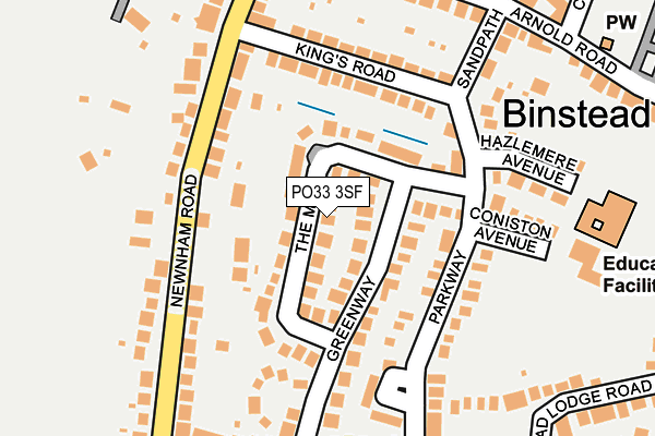 PO33 3SF map - OS OpenMap – Local (Ordnance Survey)