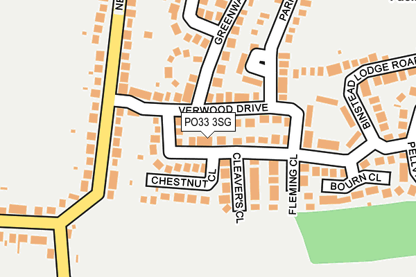 PO33 3SG map - OS OpenMap – Local (Ordnance Survey)