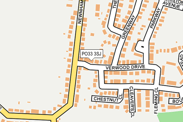 PO33 3SJ map - OS OpenMap – Local (Ordnance Survey)