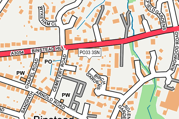 PO33 3SN map - OS OpenMap – Local (Ordnance Survey)