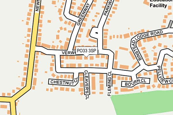 PO33 3SP map - OS OpenMap – Local (Ordnance Survey)