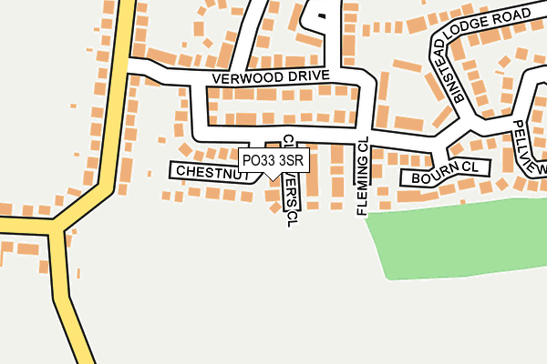 PO33 3SR map - OS OpenMap – Local (Ordnance Survey)