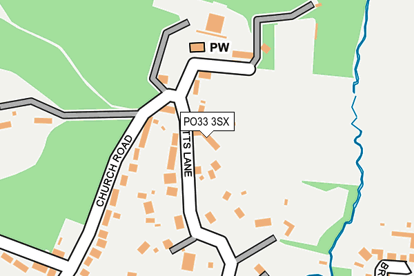 PO33 3SX map - OS OpenMap – Local (Ordnance Survey)