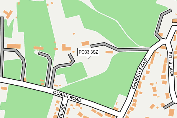 PO33 3SZ map - OS OpenMap – Local (Ordnance Survey)