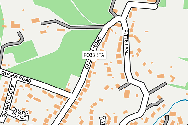 PO33 3TA map - OS OpenMap – Local (Ordnance Survey)