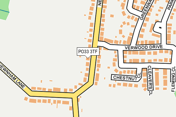 PO33 3TF map - OS OpenMap – Local (Ordnance Survey)
