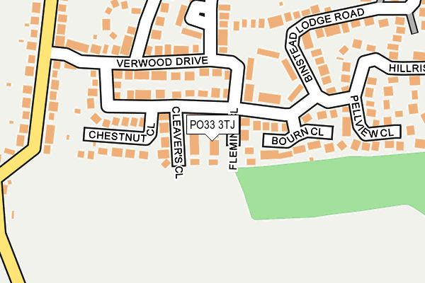 PO33 3TJ map - OS OpenMap – Local (Ordnance Survey)