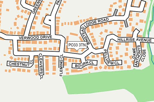 PO33 3TN map - OS OpenMap – Local (Ordnance Survey)