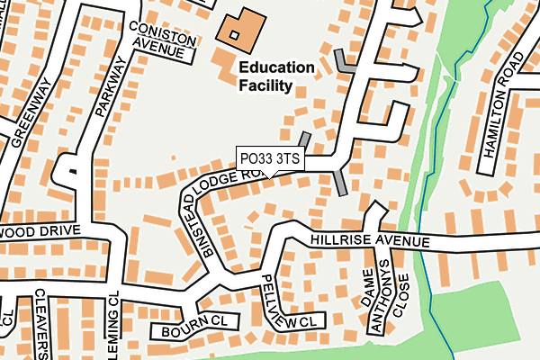 PO33 3TS map - OS OpenMap – Local (Ordnance Survey)