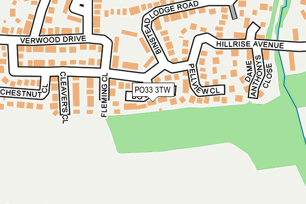 PO33 3TW map - OS OpenMap – Local (Ordnance Survey)