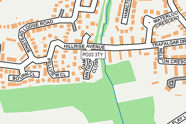 PO33 3TY map - OS OpenMap – Local (Ordnance Survey)