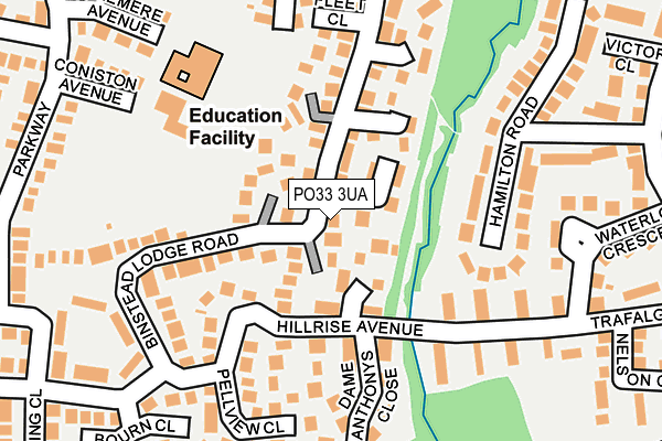 PO33 3UA map - OS OpenMap – Local (Ordnance Survey)