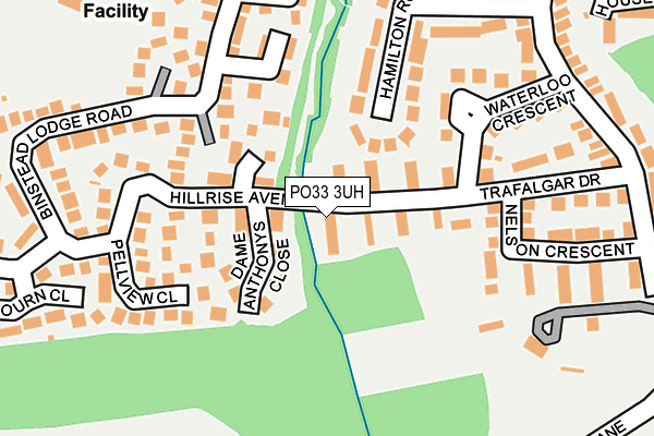 PO33 3UH map - OS OpenMap – Local (Ordnance Survey)