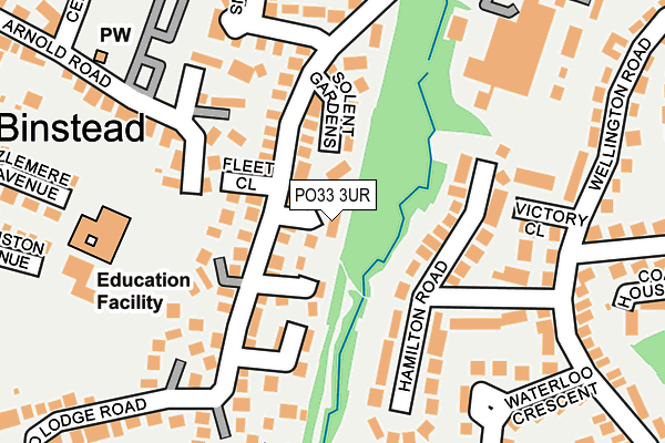 PO33 3UR map - OS OpenMap – Local (Ordnance Survey)