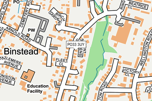 PO33 3UY map - OS OpenMap – Local (Ordnance Survey)