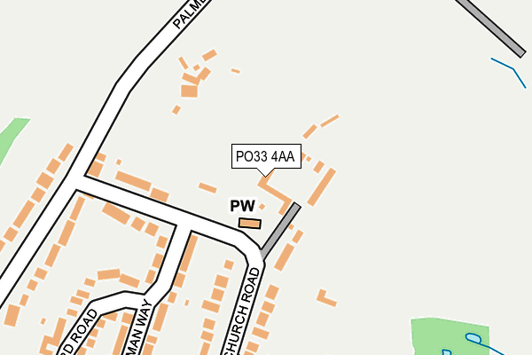 PO33 4AA map - OS OpenMap – Local (Ordnance Survey)