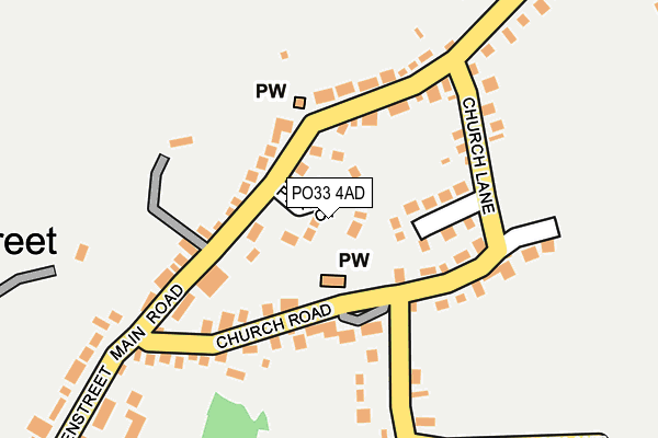 PO33 4AD map - OS OpenMap – Local (Ordnance Survey)
