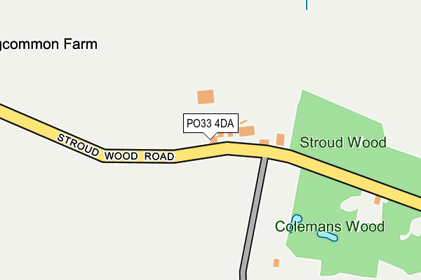 PO33 4DA map - OS OpenMap – Local (Ordnance Survey)