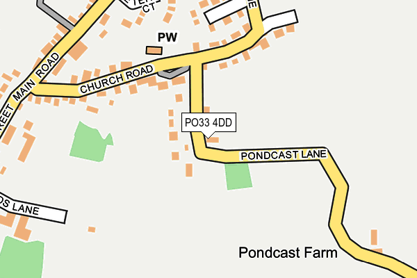 PO33 4DD map - OS OpenMap – Local (Ordnance Survey)
