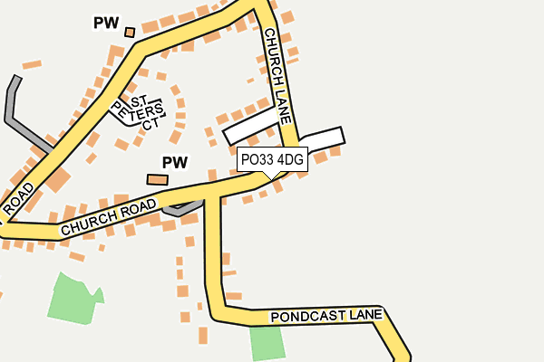PO33 4DG map - OS OpenMap – Local (Ordnance Survey)