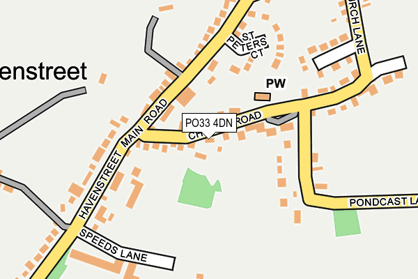 PO33 4DN map - OS OpenMap – Local (Ordnance Survey)