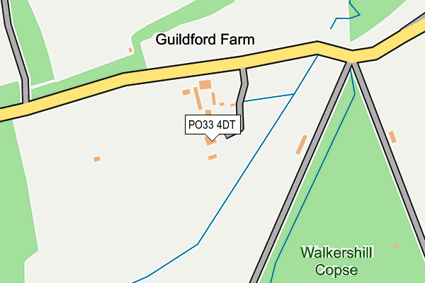 PO33 4DT map - OS OpenMap – Local (Ordnance Survey)