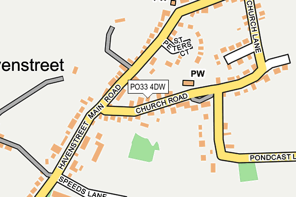 PO33 4DW map - OS OpenMap – Local (Ordnance Survey)