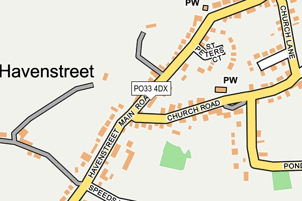 PO33 4DX map - OS OpenMap – Local (Ordnance Survey)