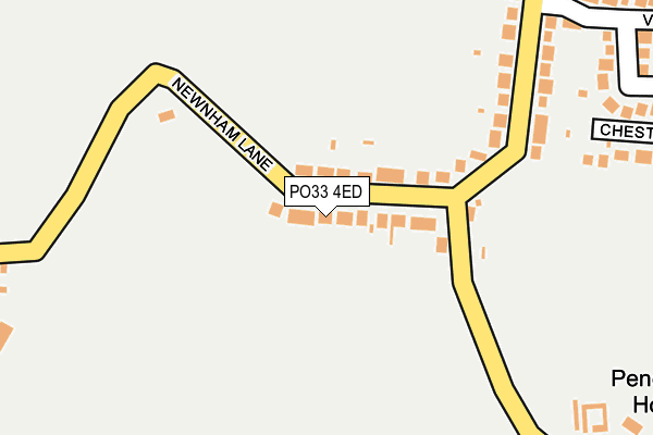 PO33 4ED map - OS OpenMap – Local (Ordnance Survey)