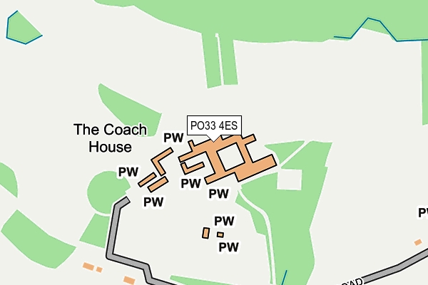 PO33 4ES map - OS OpenMap – Local (Ordnance Survey)