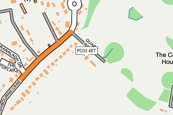 PO33 4ET map - OS OpenMap – Local (Ordnance Survey)