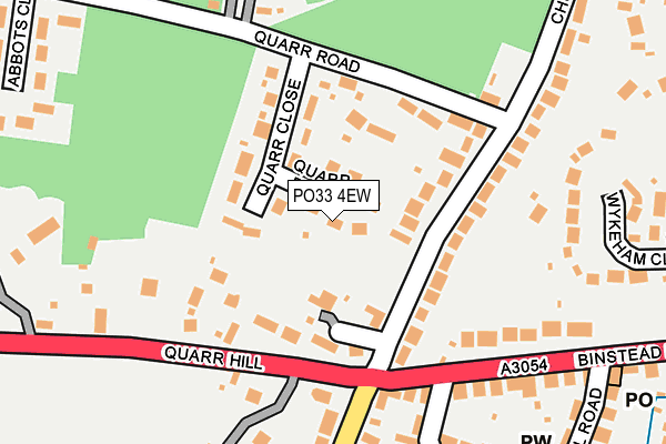 PO33 4EW map - OS OpenMap – Local (Ordnance Survey)