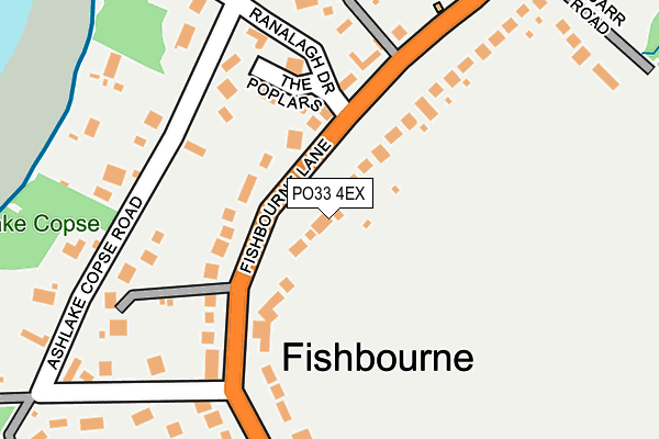 PO33 4EX map - OS OpenMap – Local (Ordnance Survey)