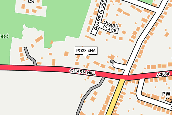 PO33 4HA map - OS OpenMap – Local (Ordnance Survey)