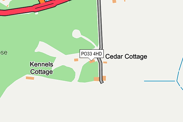 PO33 4HD map - OS OpenMap – Local (Ordnance Survey)