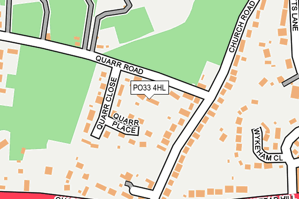 PO33 4HL map - OS OpenMap – Local (Ordnance Survey)