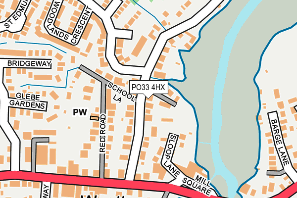 PO33 4HX map - OS OpenMap – Local (Ordnance Survey)