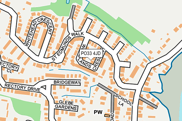 PO33 4JD map - OS OpenMap – Local (Ordnance Survey)