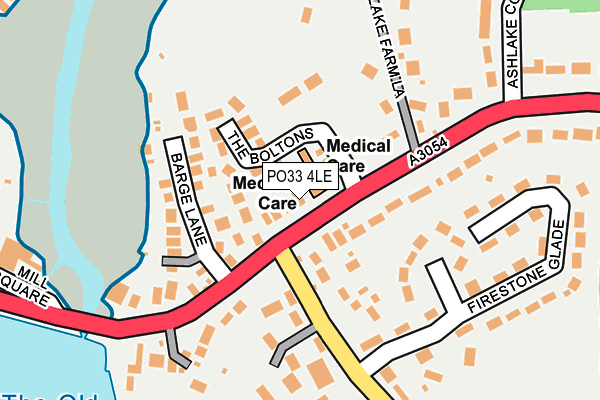 PO33 4LE map - OS OpenMap – Local (Ordnance Survey)