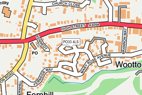 PO33 4LS map - OS OpenMap – Local (Ordnance Survey)