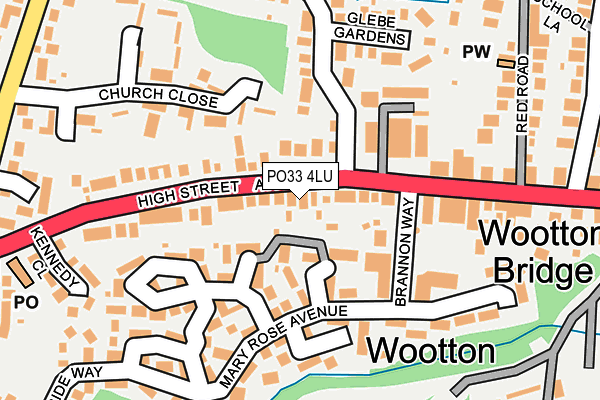Map of WOOTTON ISLANDWIDE LETTINGS LTD at local scale