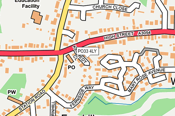 PO33 4LY map - OS OpenMap – Local (Ordnance Survey)