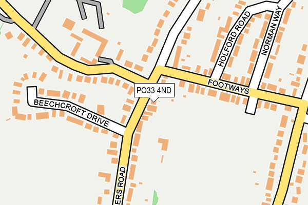 PO33 4ND map - OS OpenMap – Local (Ordnance Survey)