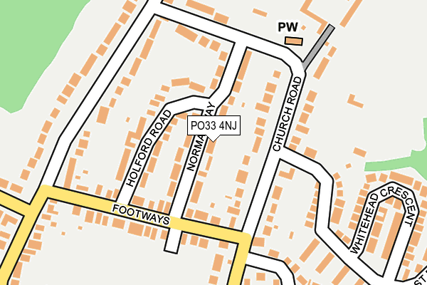 PO33 4NJ map - OS OpenMap – Local (Ordnance Survey)