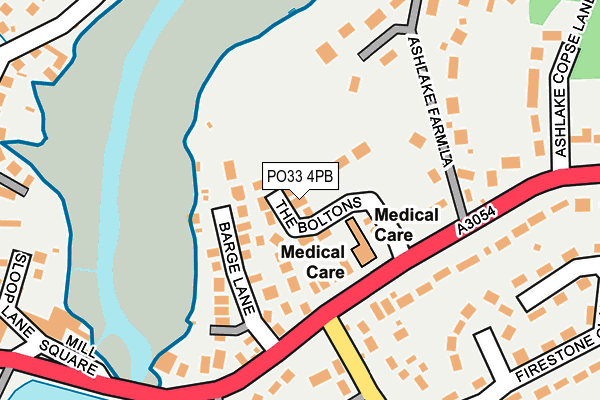 PO33 4PB map - OS OpenMap – Local (Ordnance Survey)