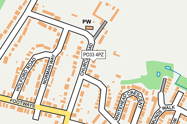 PO33 4PZ map - OS OpenMap – Local (Ordnance Survey)