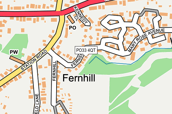 PO33 4QT map - OS OpenMap – Local (Ordnance Survey)